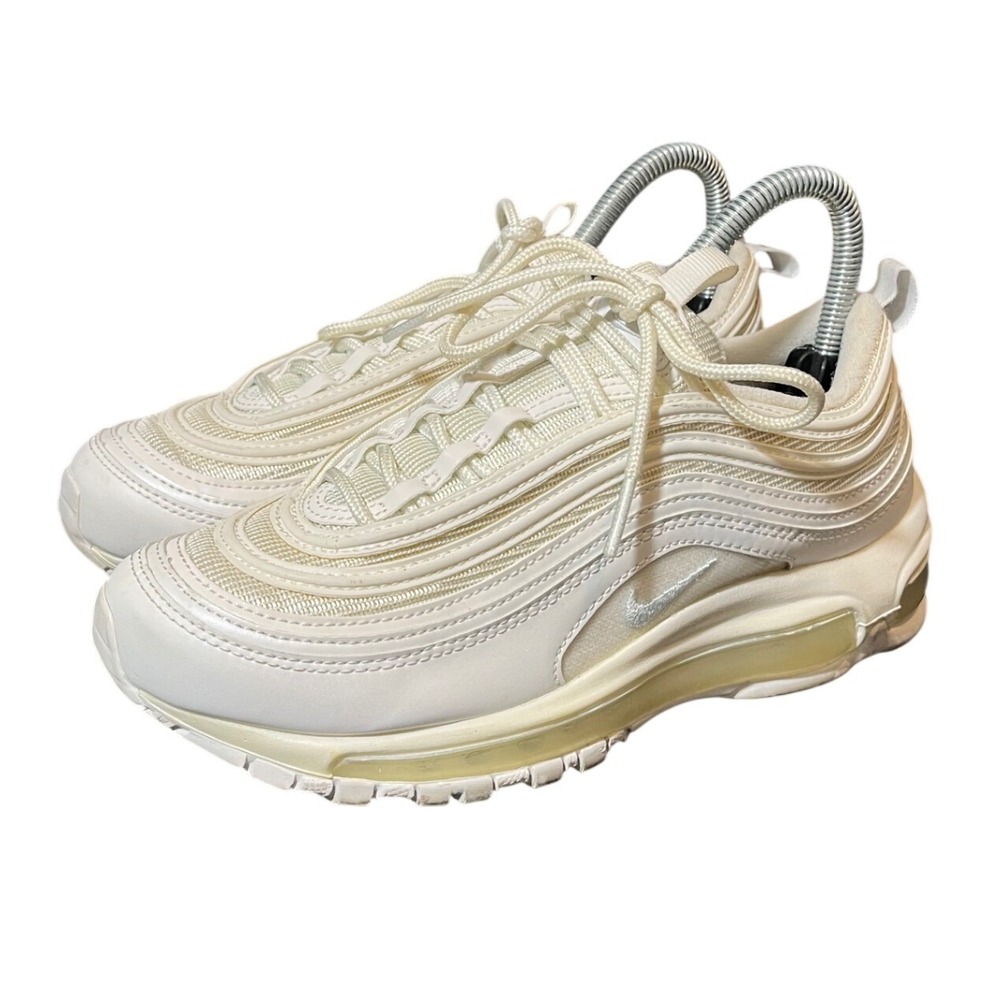 Nike Air Max 97 Sneakers Womens 6.5 Pure Platinum White 921733-100 Low Top